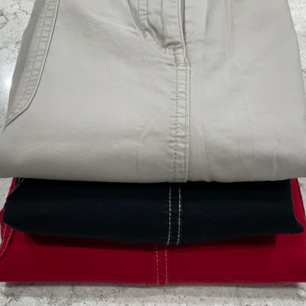 KAREN KS SCOTT three 3️⃣ shots khaki, black and red skirts size 6 - Picture 12 of 12
